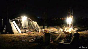 山东省平度市凤台街道杜家疃村村民看守被征农田的帐篷被人纵火