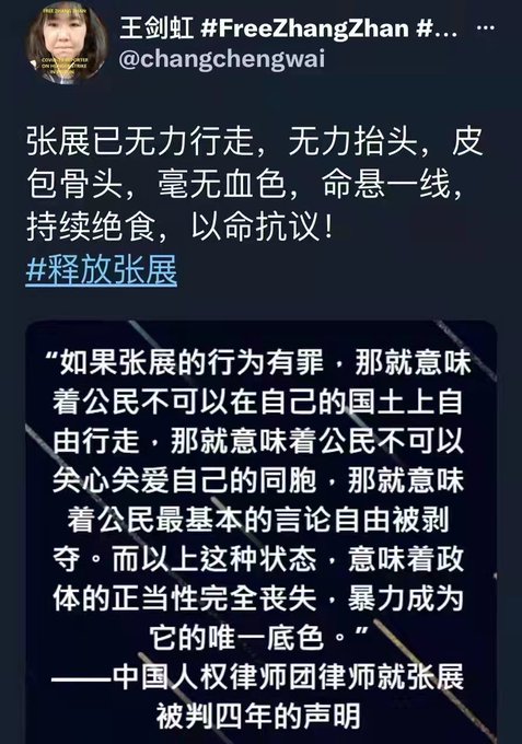 《关于给予张展全面身体检查和紧急救治的呼吁书》及联署名单第三版