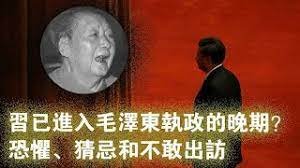习近平独裁暴政观察：习已经进入毛泽东执政晚期？